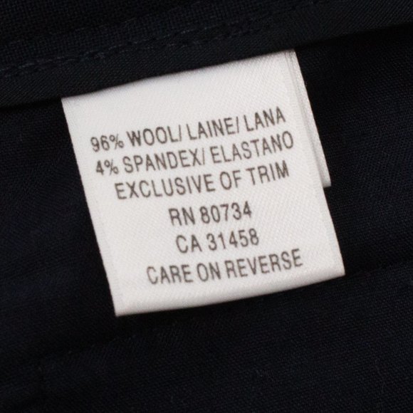 BCBGMaxAzria 4 Wool Capri Cropped Pants Dark Blue - Picture 9 of 10